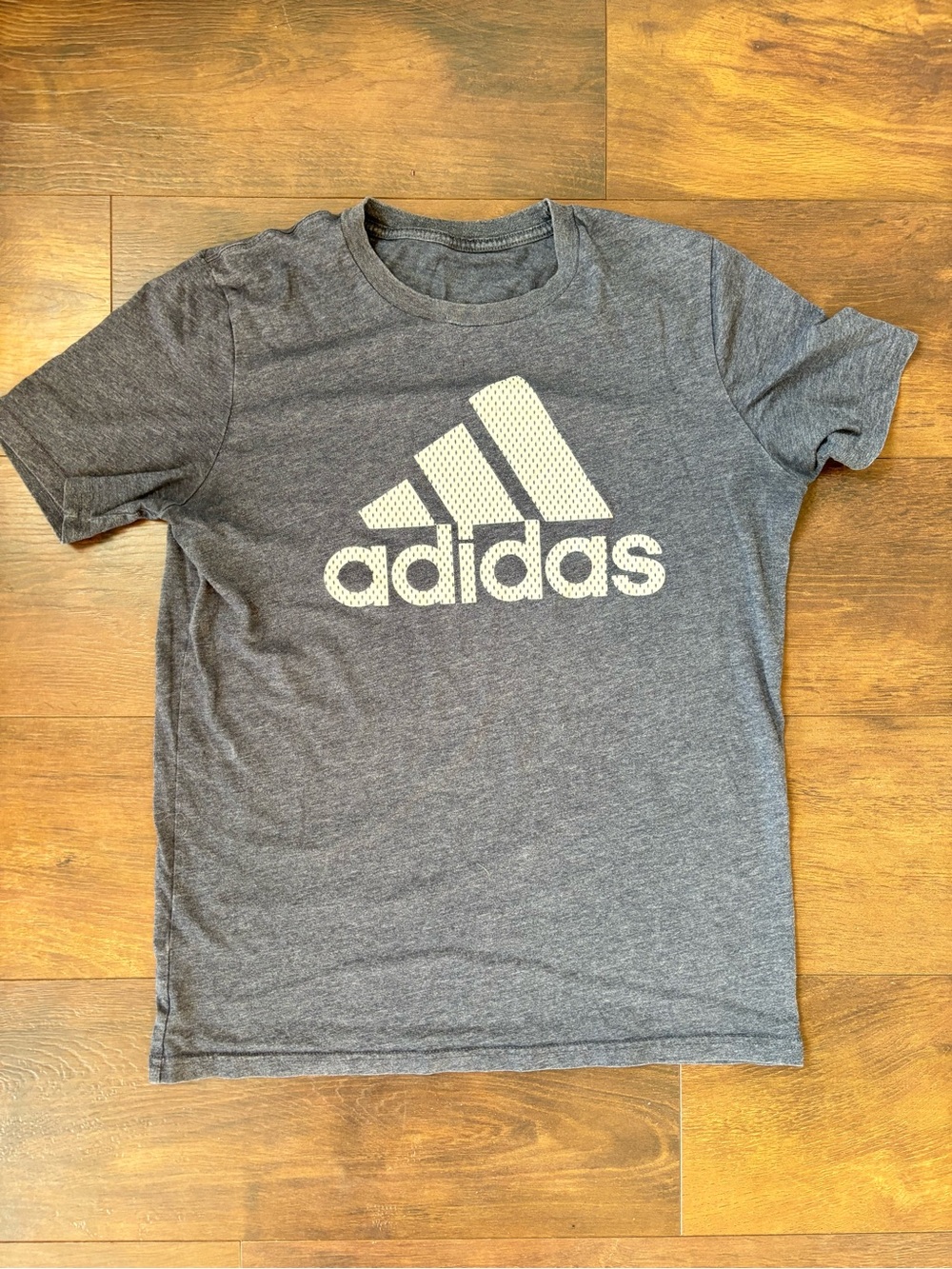 adidas blue Short Sleeve Tee with White Logo